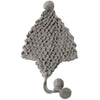 100% Baby Alpaca Chullo Hat in Silver Gray - One Size - ARGUA