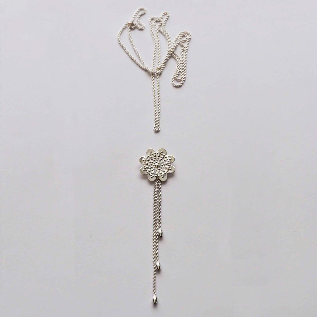PRINCESA INCA 950 Silver Necklace ~ Andean Clover Jewelry - ARGUA