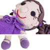 100% Cotton Rag Plush Doll Toy ~ Lt Purple/Gray Hair - ARGUA