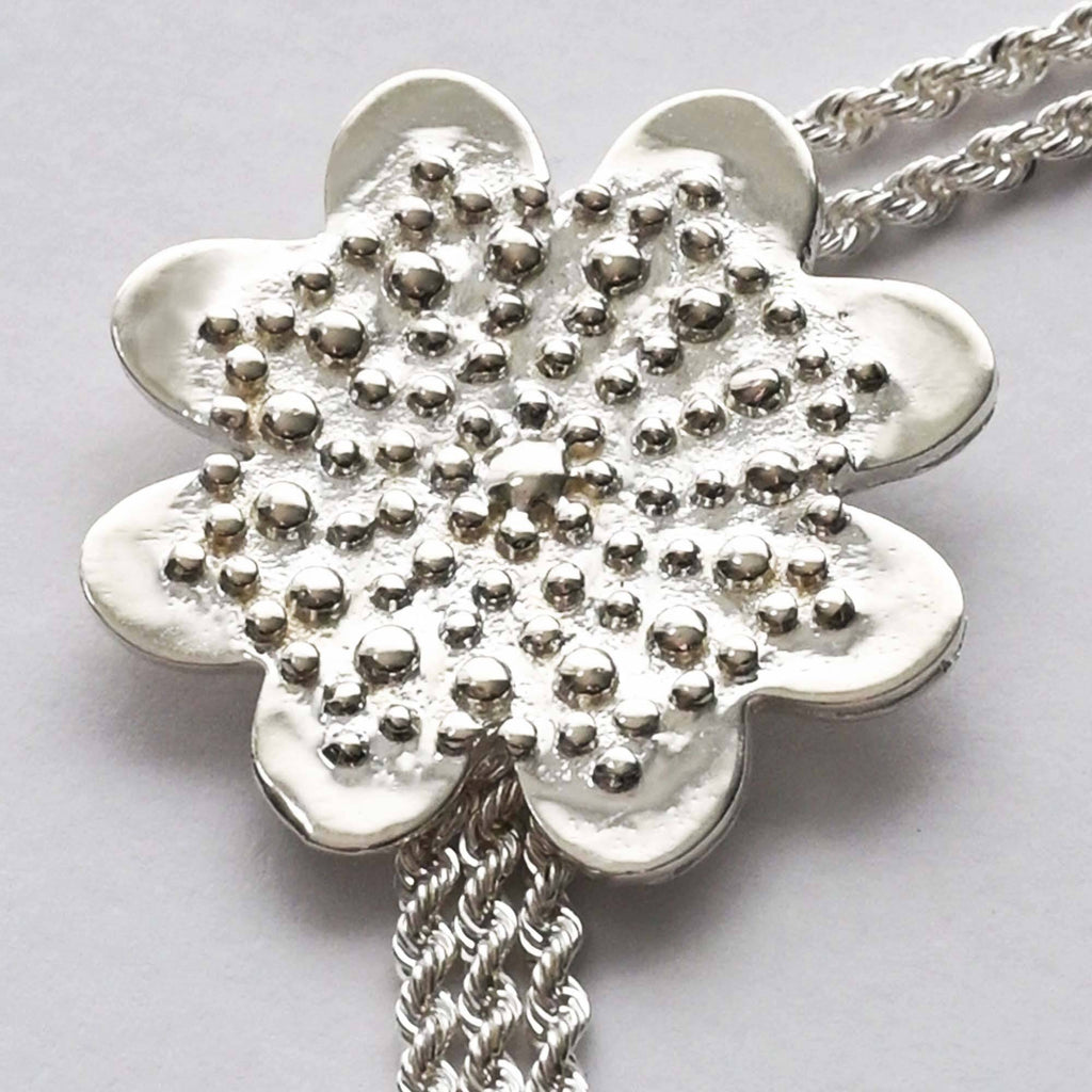 PRINCESA INCA 950 Silver Necklace ~ Andean Clover Jewelry - ARGUA