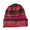 Alpaca Blended Beanie Hat with Andean Design - Red,  One Size - ARGUA