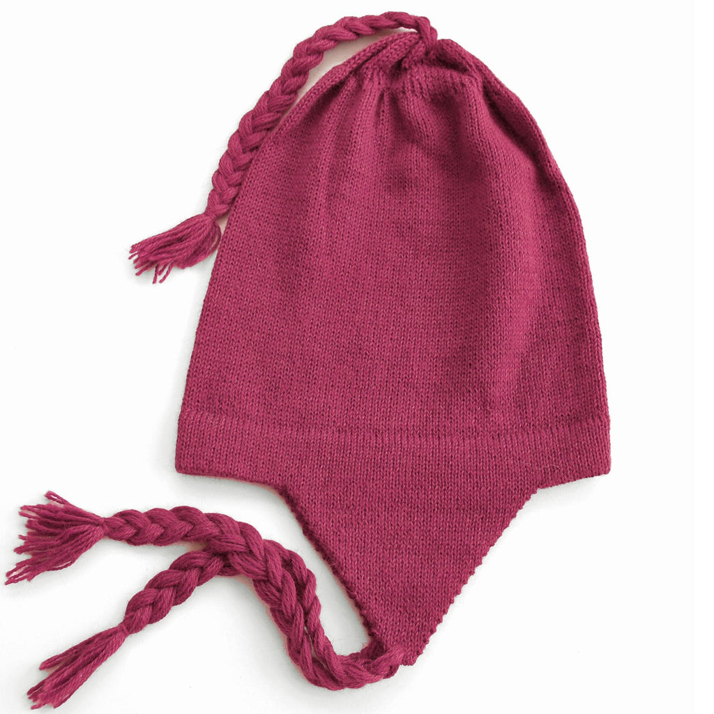 Vibrant 100% Alpaca Chullo Hat in Fuchsia - One Size - ARGUA