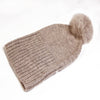 100% Baby Alpaca Beanie Hat in Beige - One Size - ARGUA