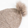 100% Baby Alpaca Beanie Hat in Beige - One Size