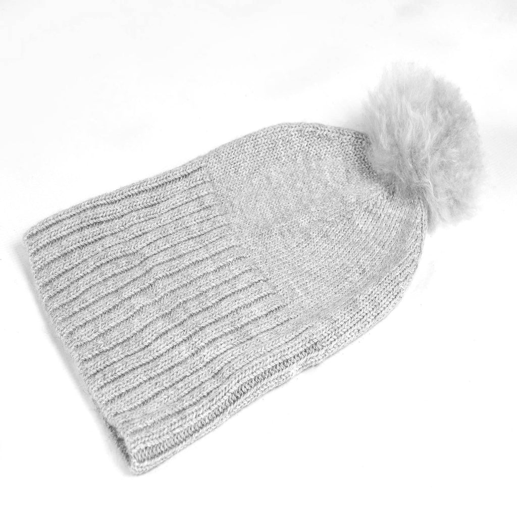 100% Baby Alpaca Beanie Hat in Silver Gray - One Size - ARGUA