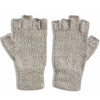 Alpaca Fingerless Gloves - Beige /Gray /Off-White (S)