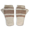 Chic 100% Alpaca Fingerless Gloves - Ivory / Beige