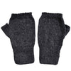 Cozy 100% Alpaca Fingerless Gloves - Charcoal Gray - ARGUA