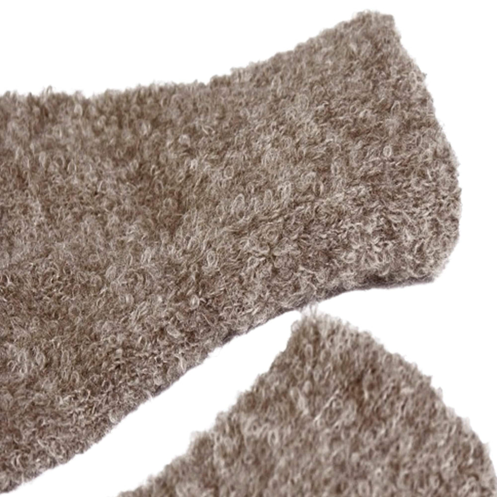 Fluffy Alpaca Wool Gloves - Brown