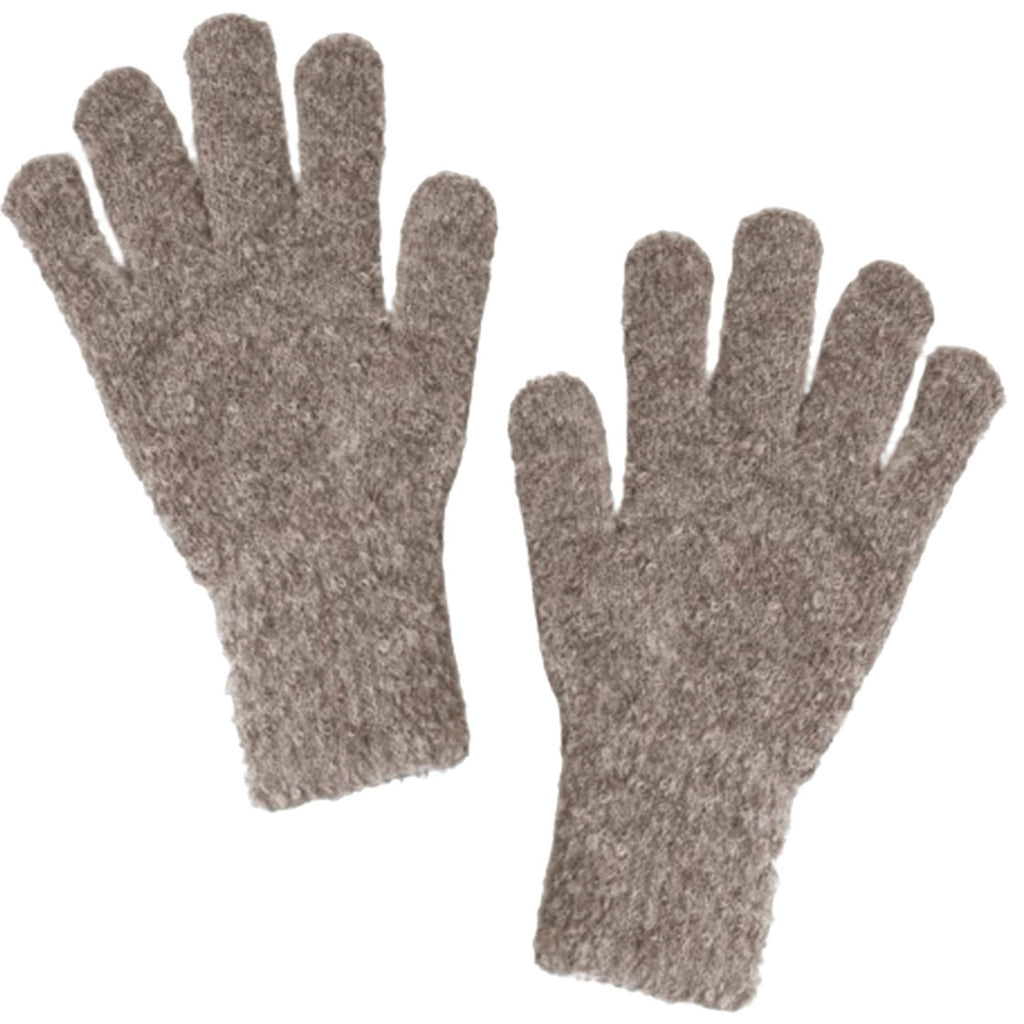 Fluffy Alpaca Wool Gloves - Brown - ARGUA