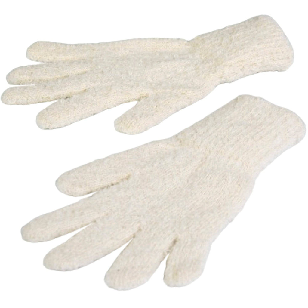 Fluffy Alpaca Wool Gloves - Ivory - ARGUA