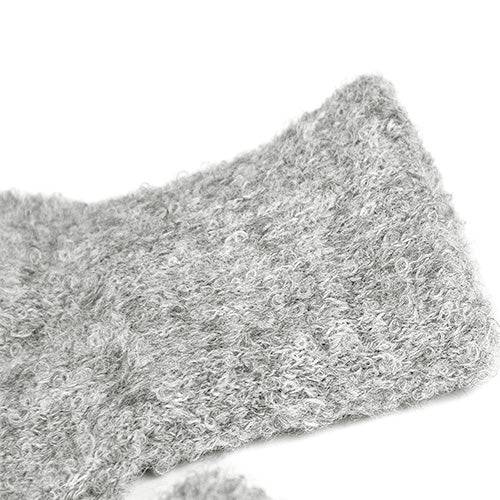 Fluffy Alpaca Wool Gloves - Silver Gray