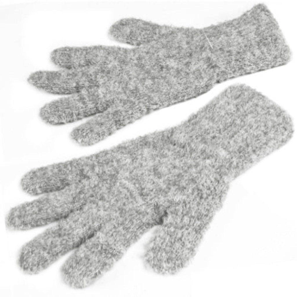 Fluffy Alpaca Wool Gloves - Silver Gray - ARGUA