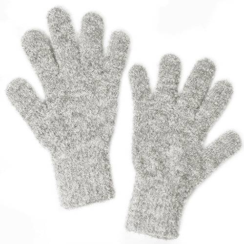 Fluffy Alpaca Wool Gloves - Silver Gray