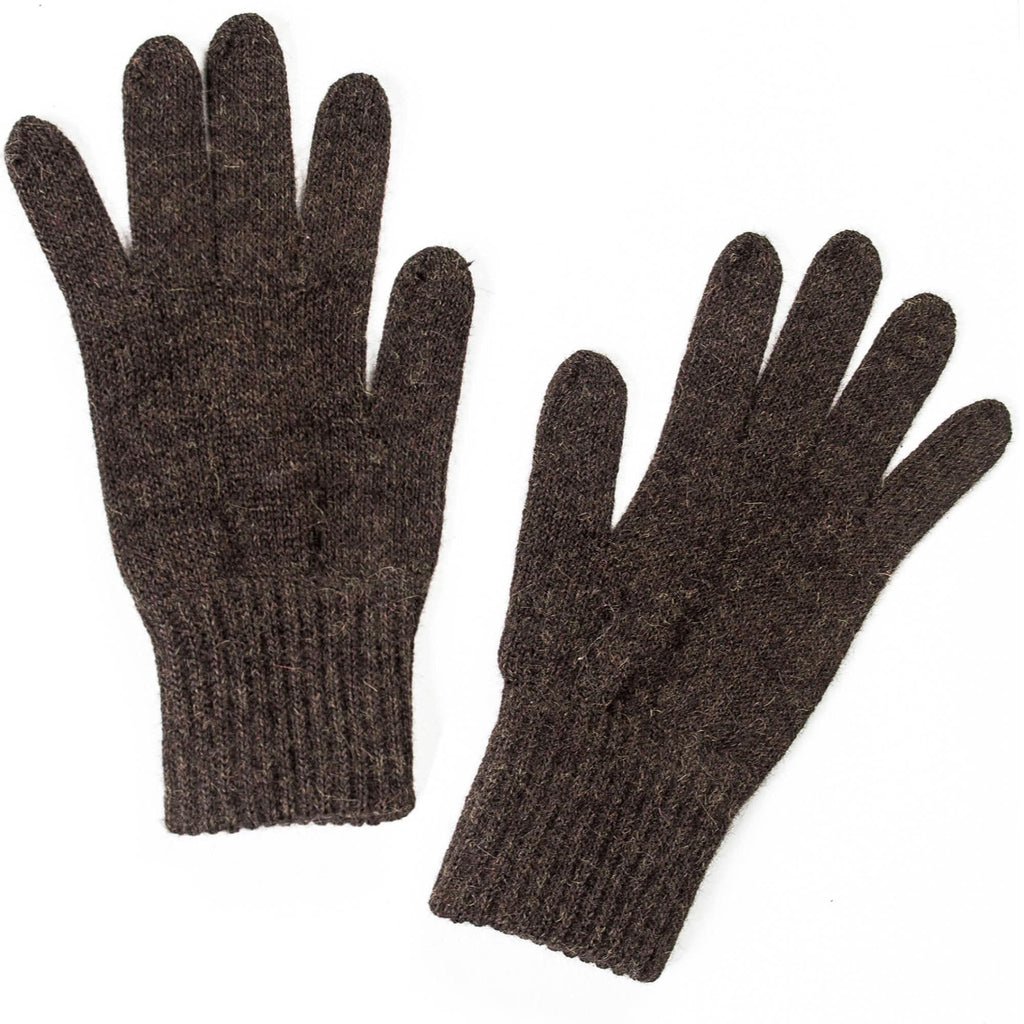 Classic Alpaca Wool Gloves - Brown