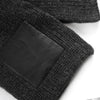 100% Alpaca Knitted Scarf w/ Leather Pocket for Women and Men - Dk Gray - ARGUA