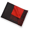 Reversible 100% Baby Alpaca Woven Scarf - Natural Fiber Wrap for Women and Men - Black/Red - ARGUA